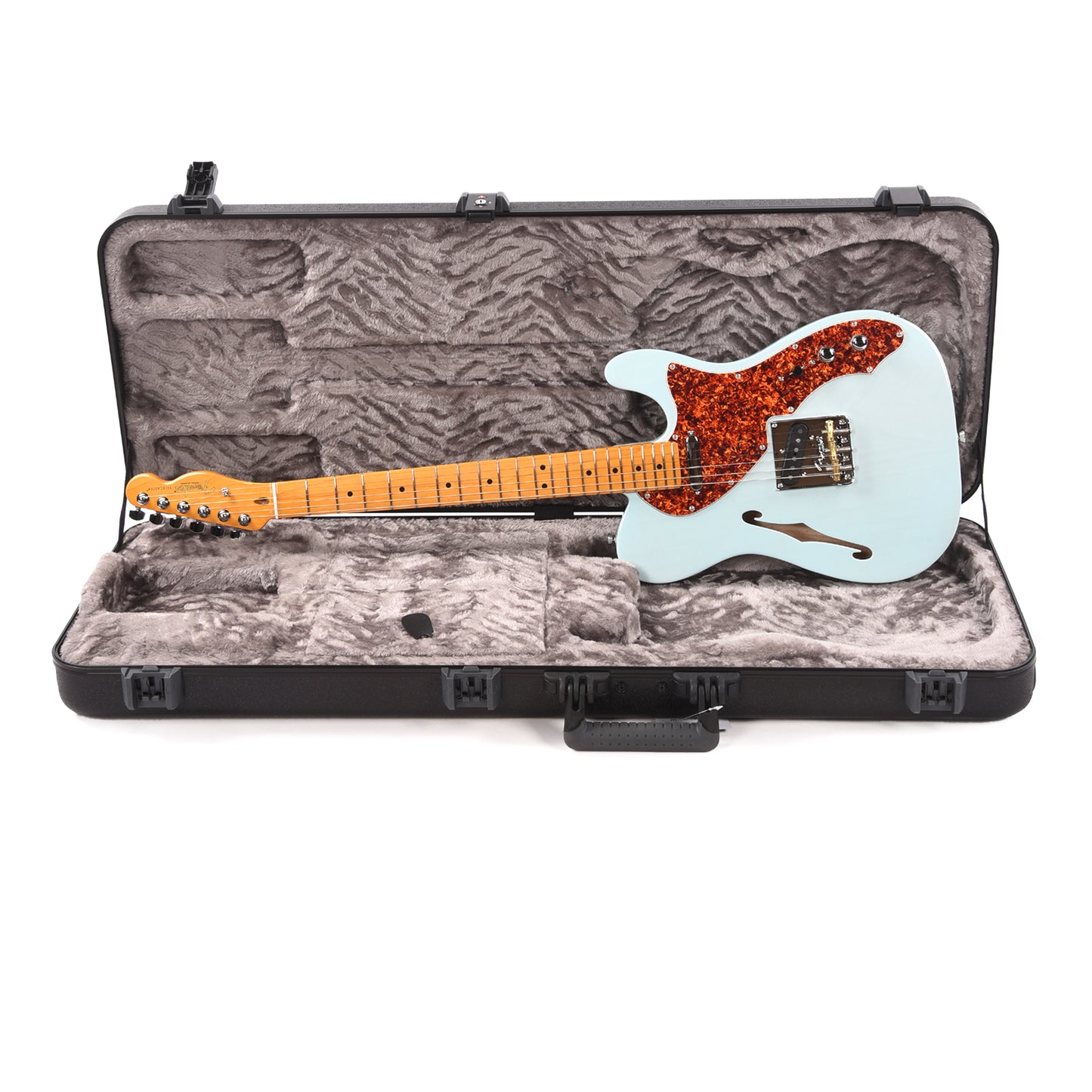 Fender Limited Edition American Professional II Telecaster Thinline Transparent Daphne Blue Electric Guitars / Semi-Hollow
