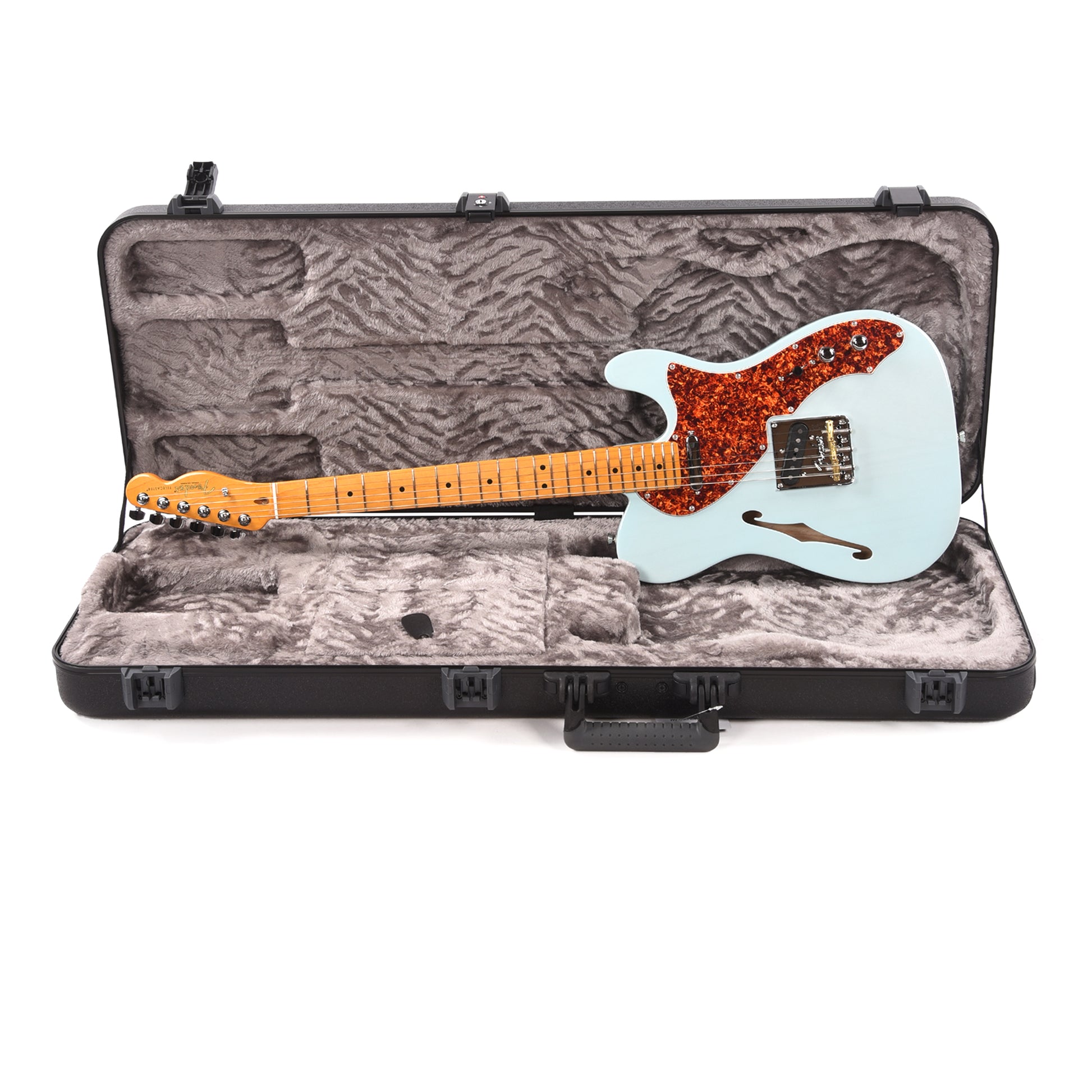 Fender Limited Edition American Professional II Telecaster Thinline Transparent Daphne Blue Electric Guitars / Semi-Hollow