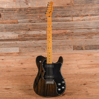 Fender Modern Player Telecaster Deluxe Thinline Transparent Black 2014 Electric Guitars / Semi-Hollow