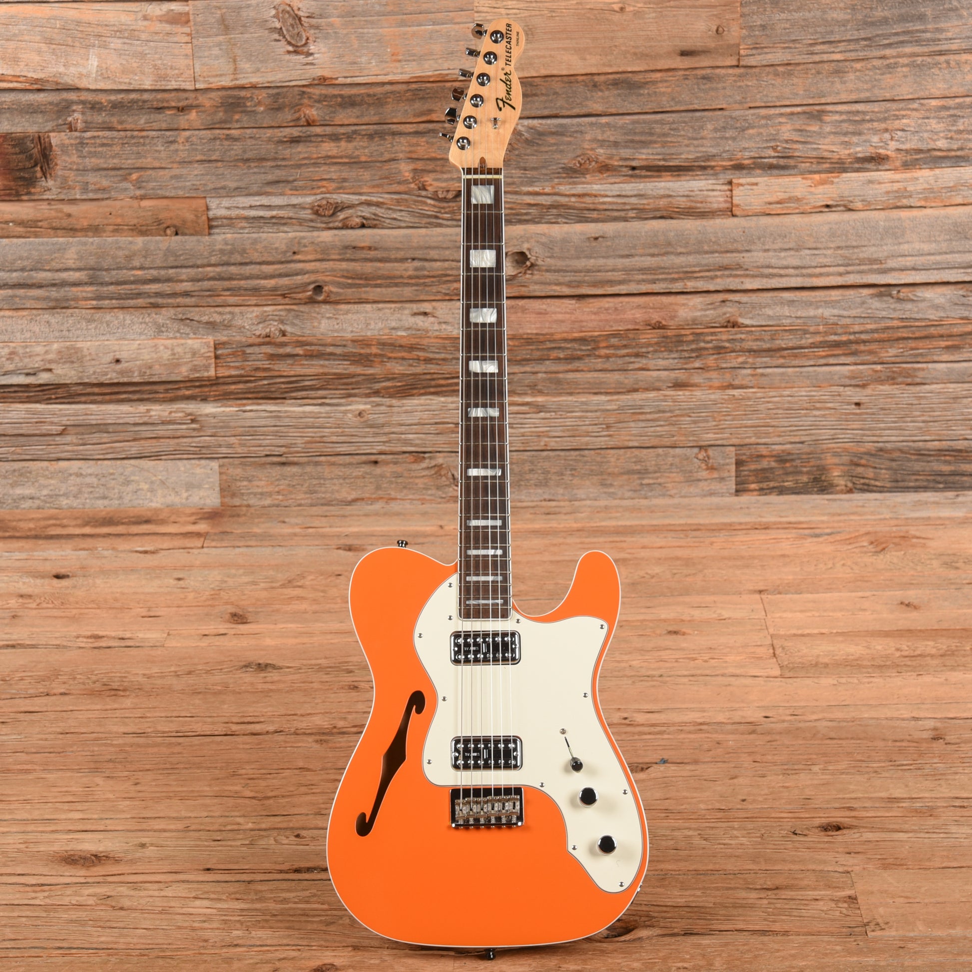 Fender Parallel Universe Deluxe Thinline Super Telecaster Orange 2018 Electric Guitars / Semi-Hollow