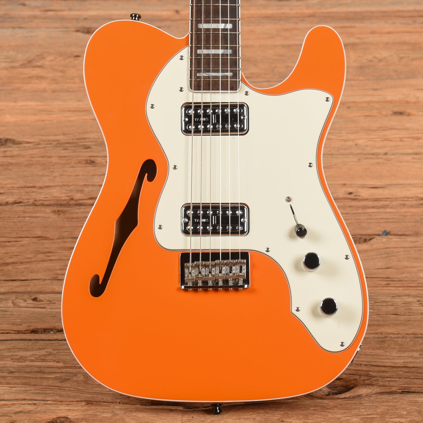 Fender Parallel Universe Deluxe Thinline Super Telecaster Orange 2018 Electric Guitars / Semi-Hollow