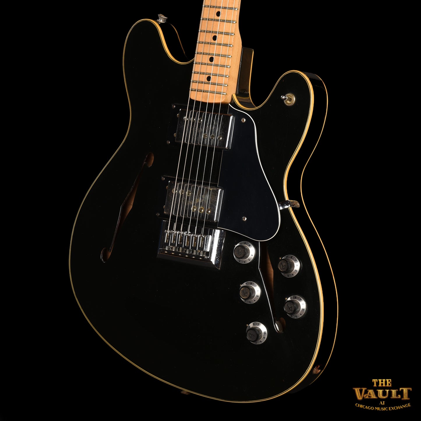 Fender Starcaster Black 1976 Electric Guitars / Semi-Hollow