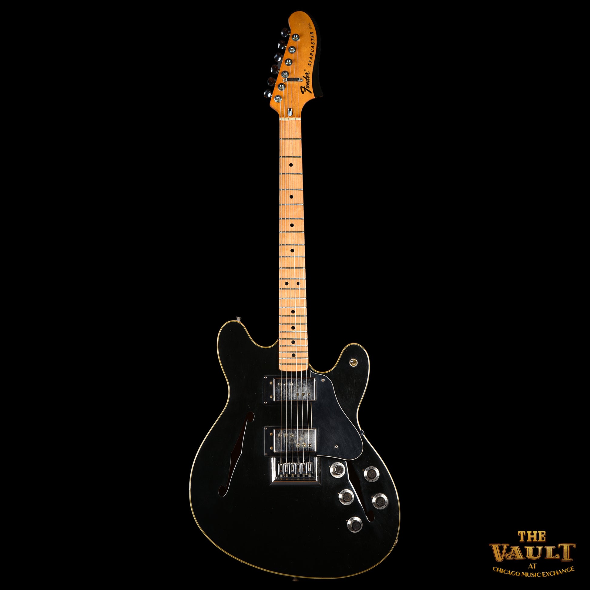 Fender Starcaster Black 1976 Electric Guitars / Semi-Hollow