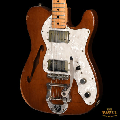Fender Telecaster Thinline Mahogany w/ Bigsby Natural 1972 Electric Guitars / Semi-Hollow