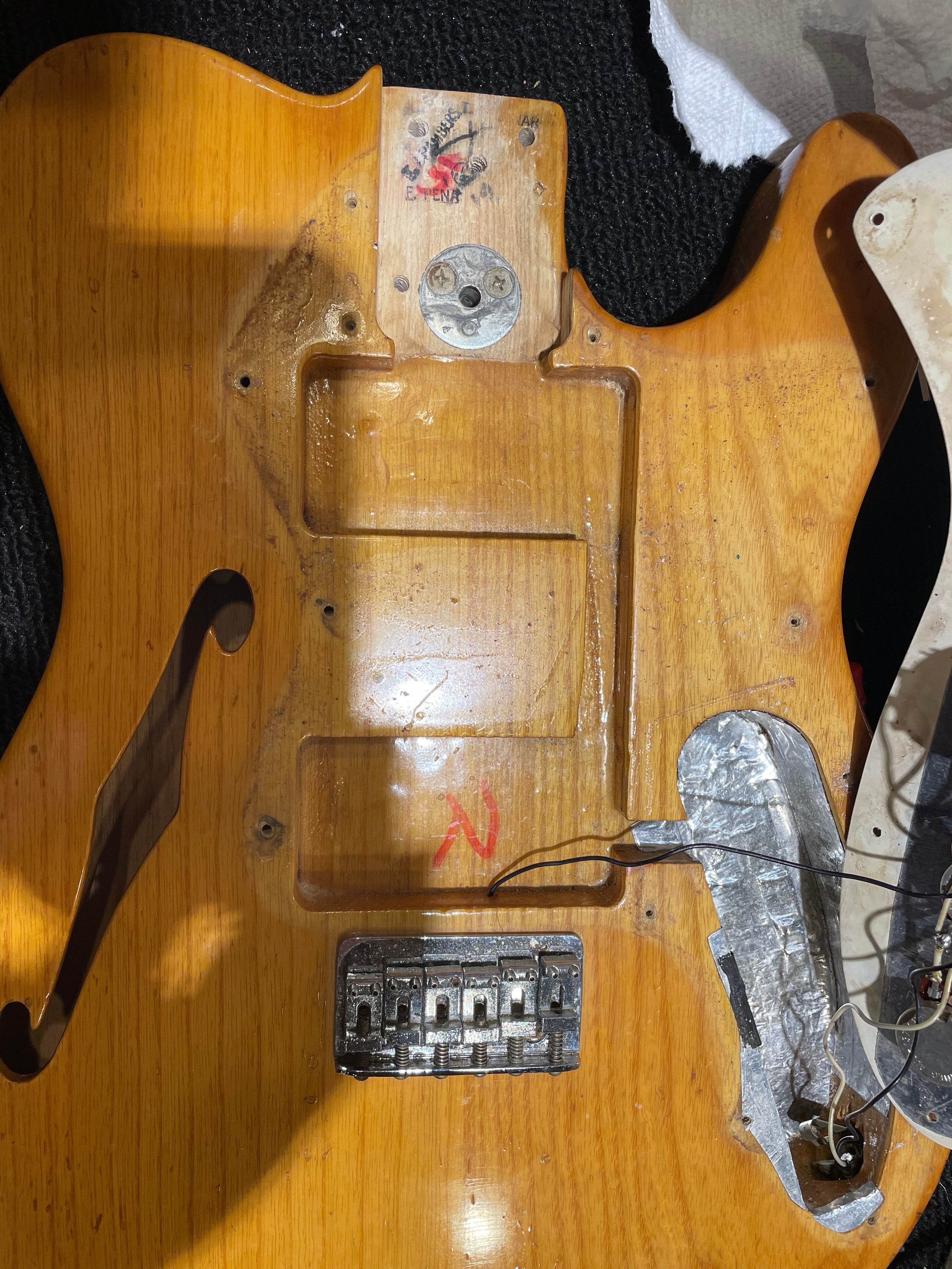 Fender Telecaster Thinline Natural 1973 Electric Guitars / Semi-Hollow