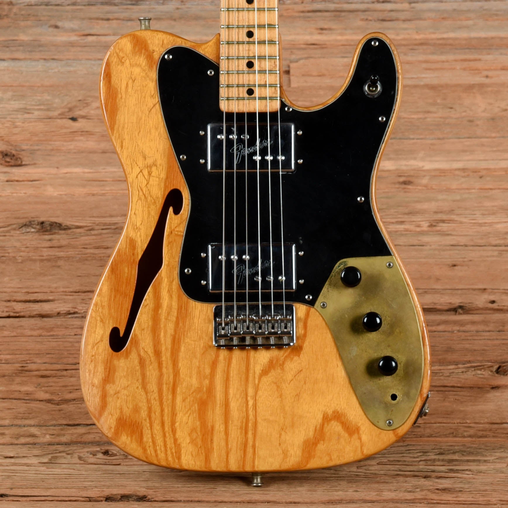 Fender Telecaster Thinline Natural 1974 Electric Guitars / Semi-Hollow
