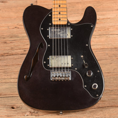 Fender Telecaster Thinline Transparent Black Refin 1972 Electric Guitars / Semi-Hollow