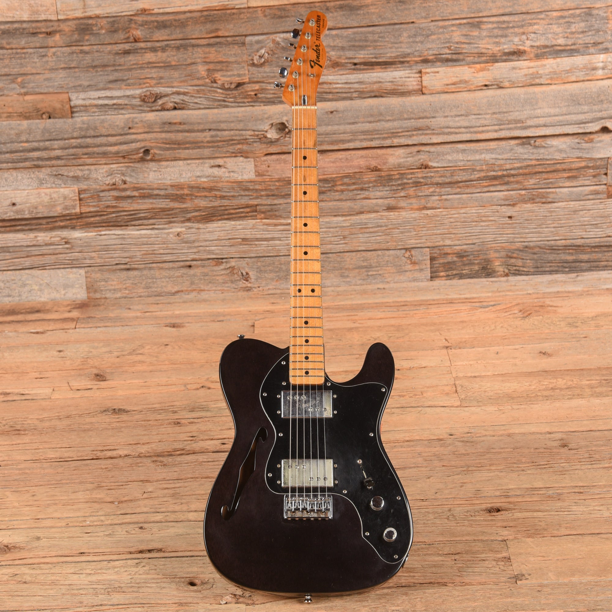 Fender Telecaster Thinline Transparent Black Refin 1972 Electric Guitars / Semi-Hollow