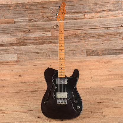 Fender Telecaster Thinline Transparent Black Refin 1972 Electric Guitars / Semi-Hollow