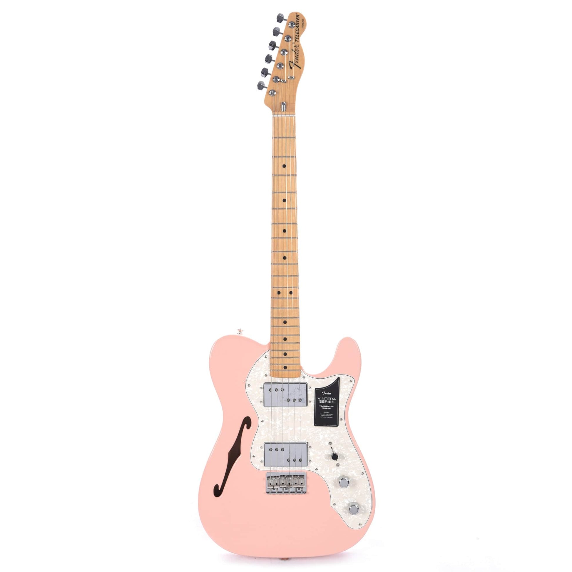Fender Vintera '70s Telecaster Thinline Shell Pink w/4-Ply Aged Pearl Pickguard Electric Guitars / Semi-Hollow