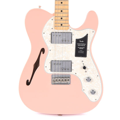 Fender Vintera '70s Telecaster Thinline Shell Pink w/4-Ply Aged Pearl Pickguard Electric Guitars / Semi-Hollow