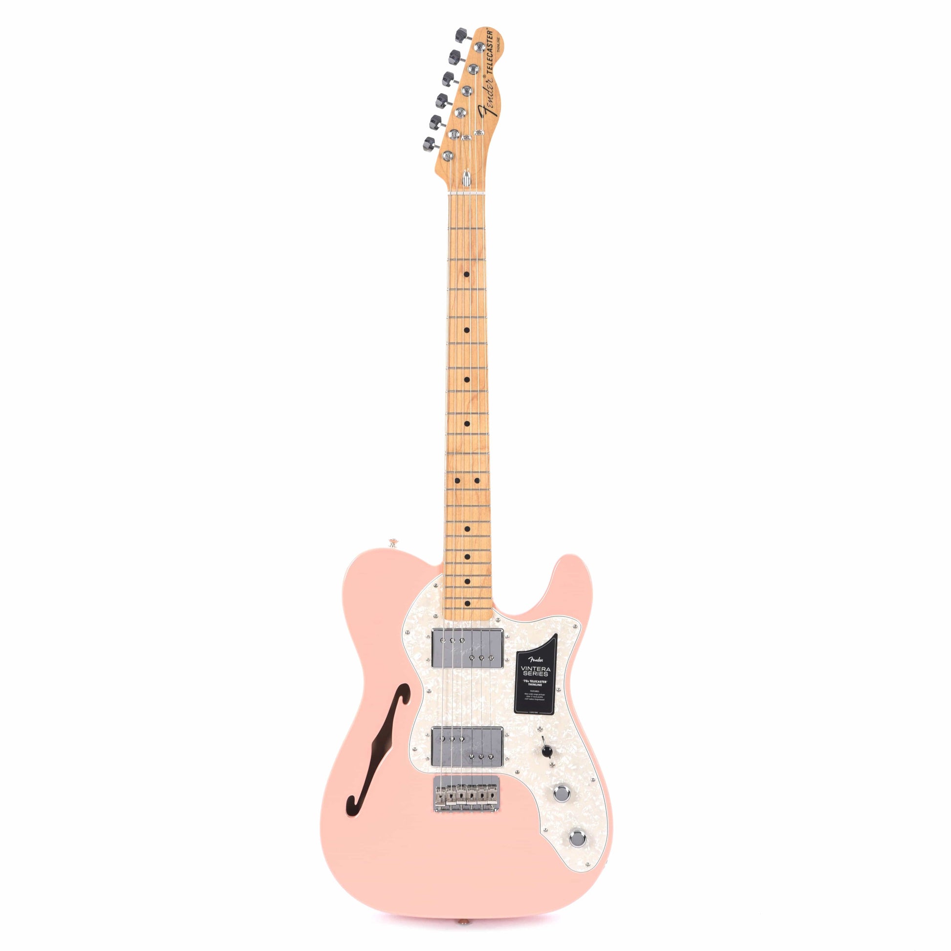Fender Vintera '70s Telecaster Thinline Shell Pink w/4-Ply Aged Pearl Pickguard Electric Guitars / Semi-Hollow