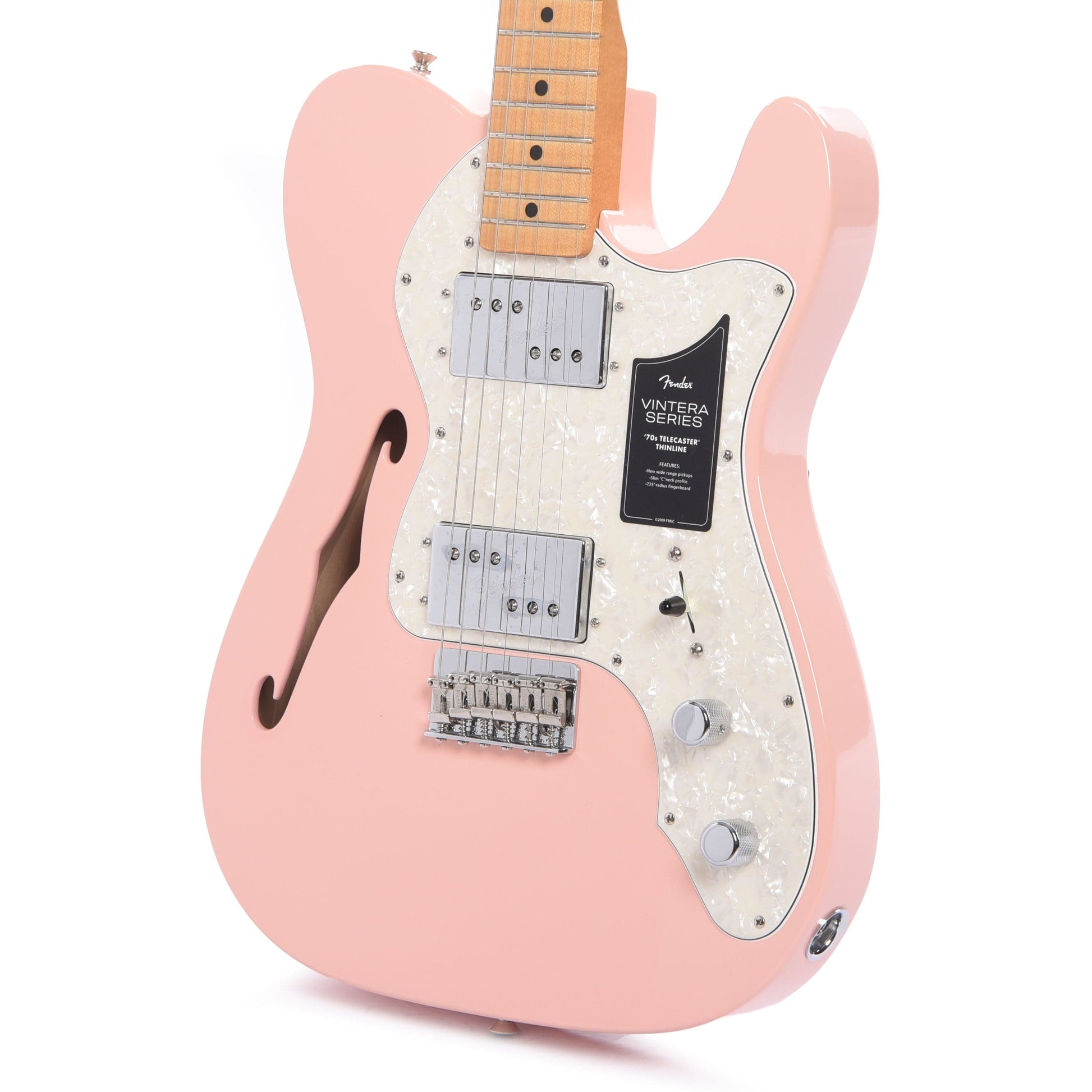 Fender Vintera '70s Telecaster Thinline Shell Pink w/4-Ply Aged Pearl Pickguard Electric Guitars / Semi-Hollow