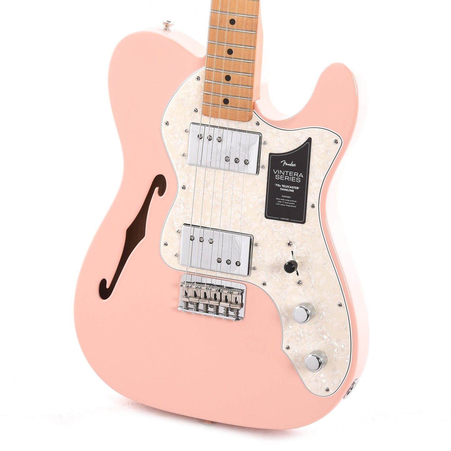 Fender Vintera '70s Telecaster Thinline Shell Pink w/4-Ply Aged Pearl Pickguard Electric Guitars / Semi-Hollow