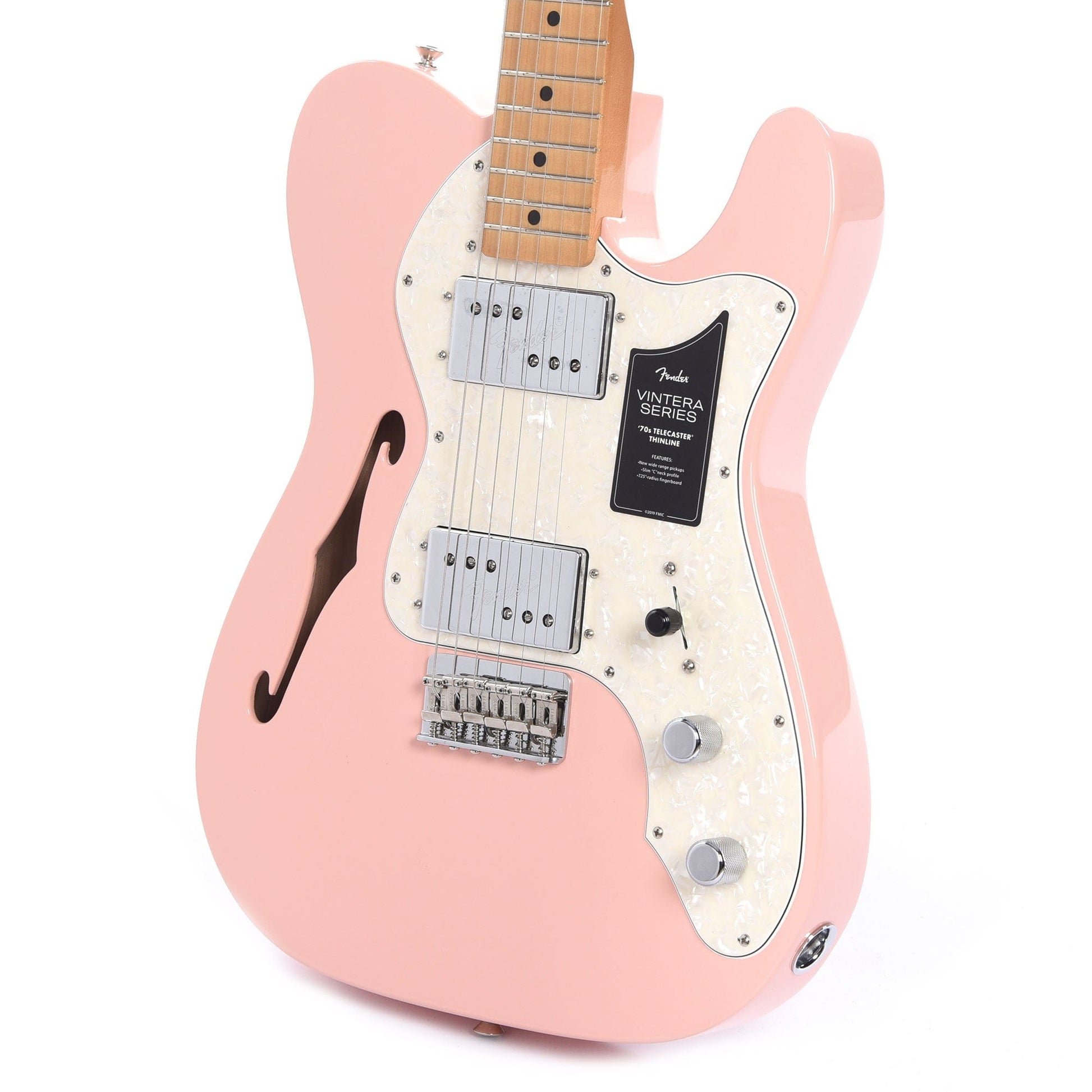 Fender Vintera '70s Telecaster Thinline Shell Pink w/4-Ply Aged Pearl Pickguard Electric Guitars / Semi-Hollow