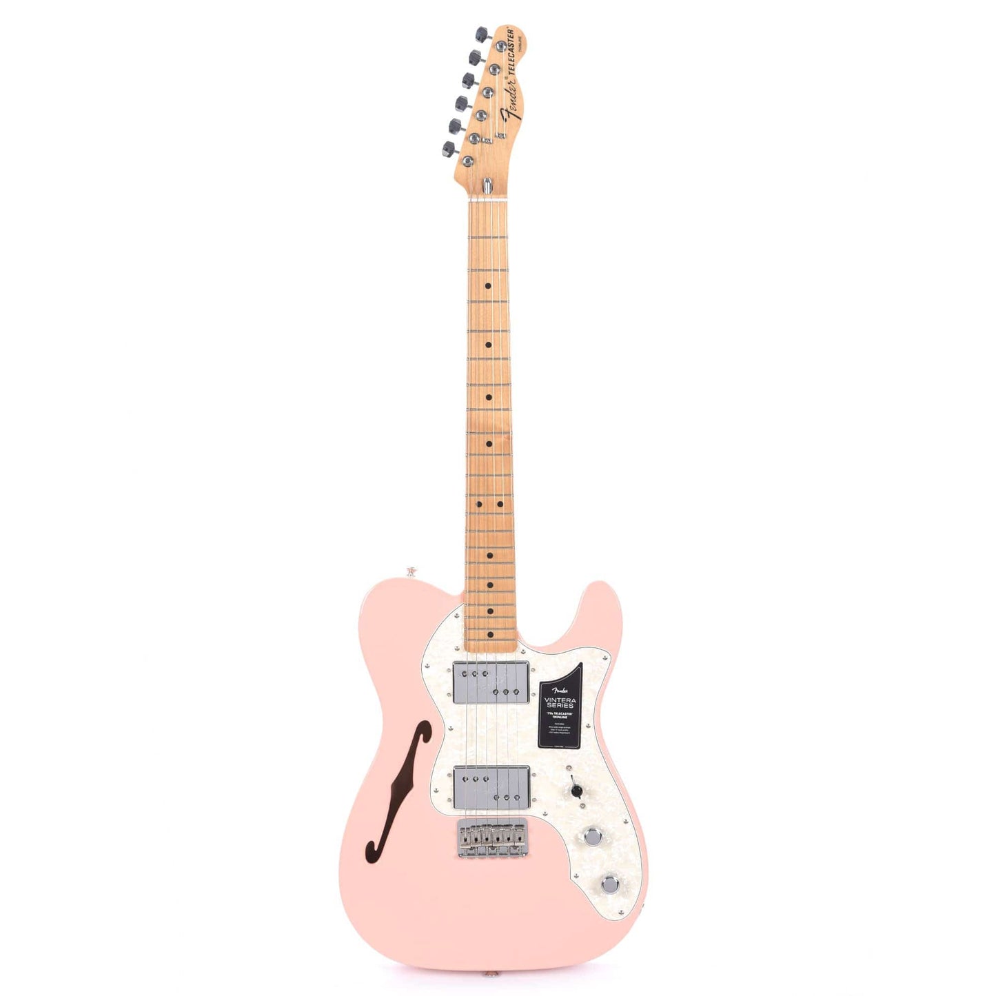 Fender Vintera '70s Telecaster Thinline Shell Pink w/4-Ply Aged Pearl Pickguard Electric Guitars / Semi-Hollow