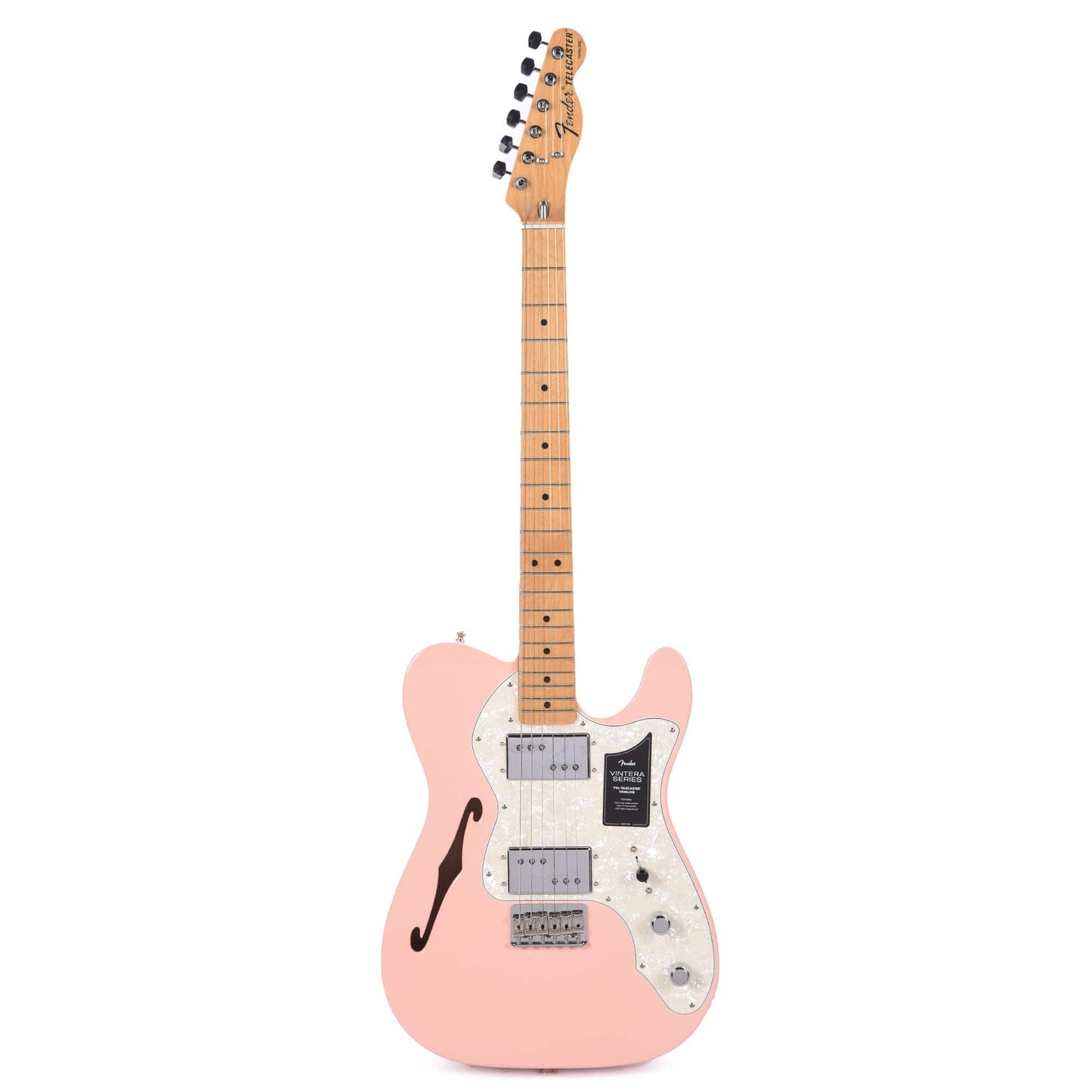 Fender Vintera '70s Telecaster Thinline Shell Pink w/4-Ply Aged Pearl Pickguard Electric Guitars / Semi-Hollow