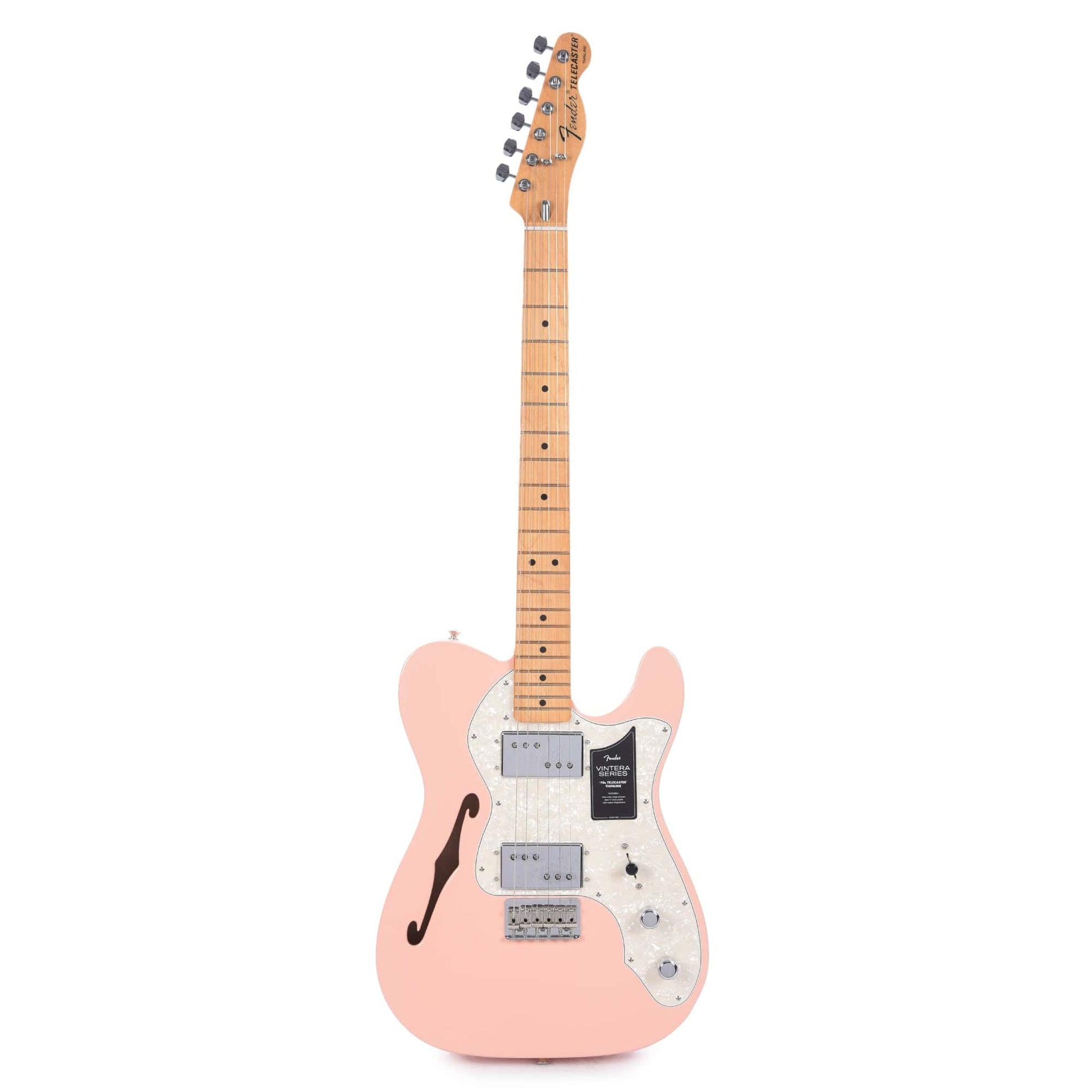 Fender Vintera '70s Telecaster Thinline Shell Pink w/4-Ply Aged Pearl Pickguard Electric Guitars / Semi-Hollow