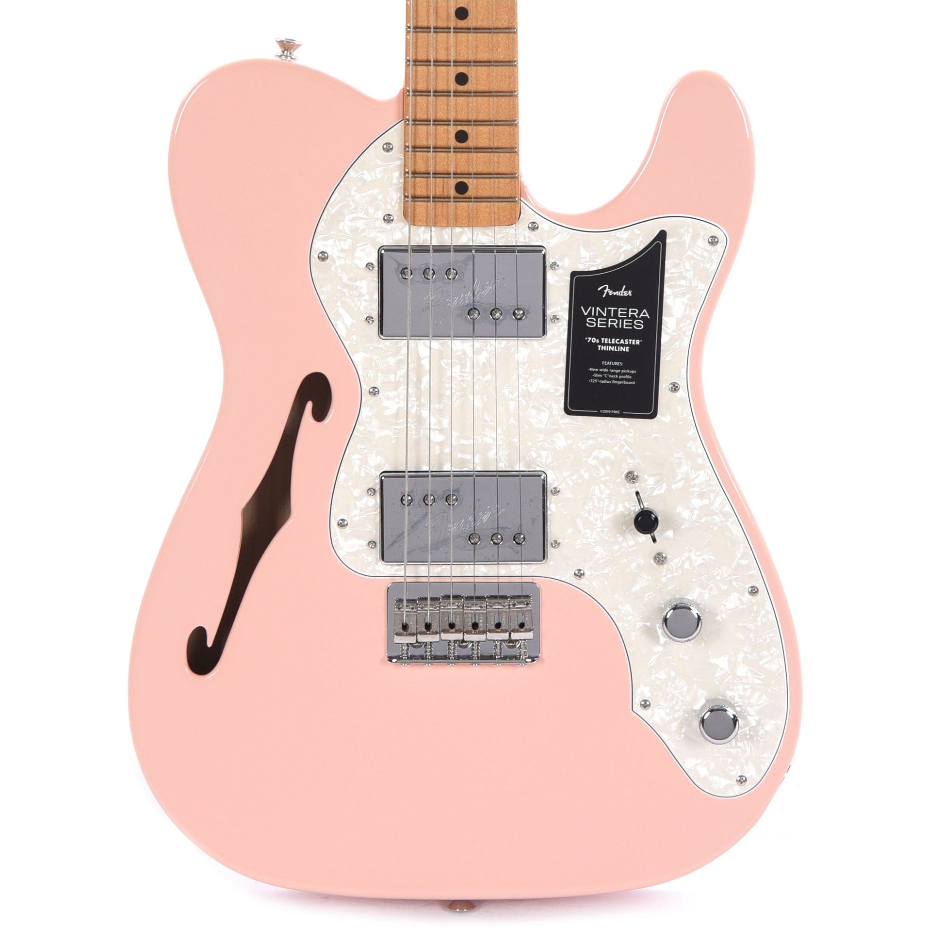 Fender Vintera '70s Telecaster Thinline Shell Pink w/4-Ply Aged Pearl Pickguard Electric Guitars / Semi-Hollow