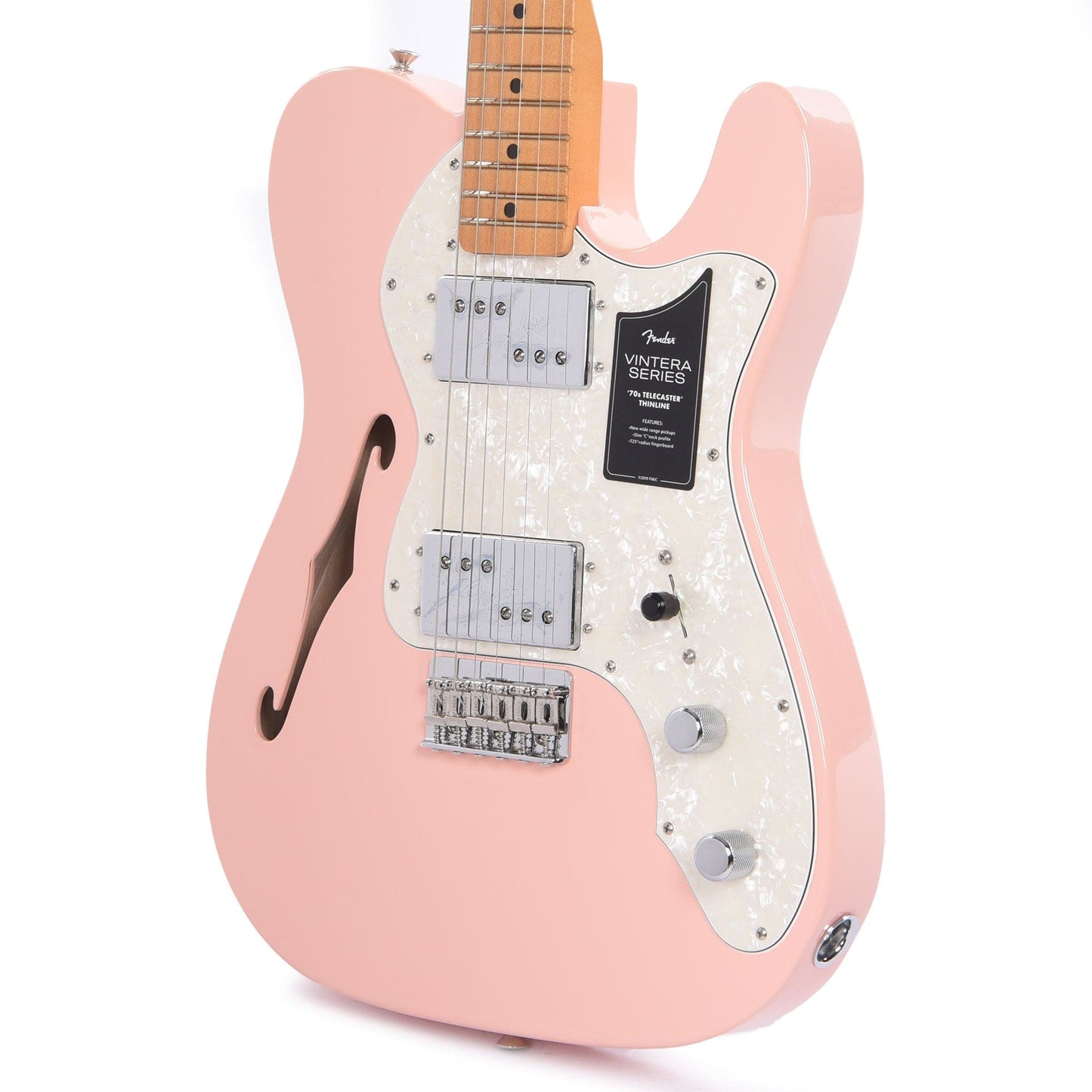 Fender Vintera '70s Telecaster Thinline Shell Pink w/4-Ply Aged Pearl Pickguard Electric Guitars / Semi-Hollow