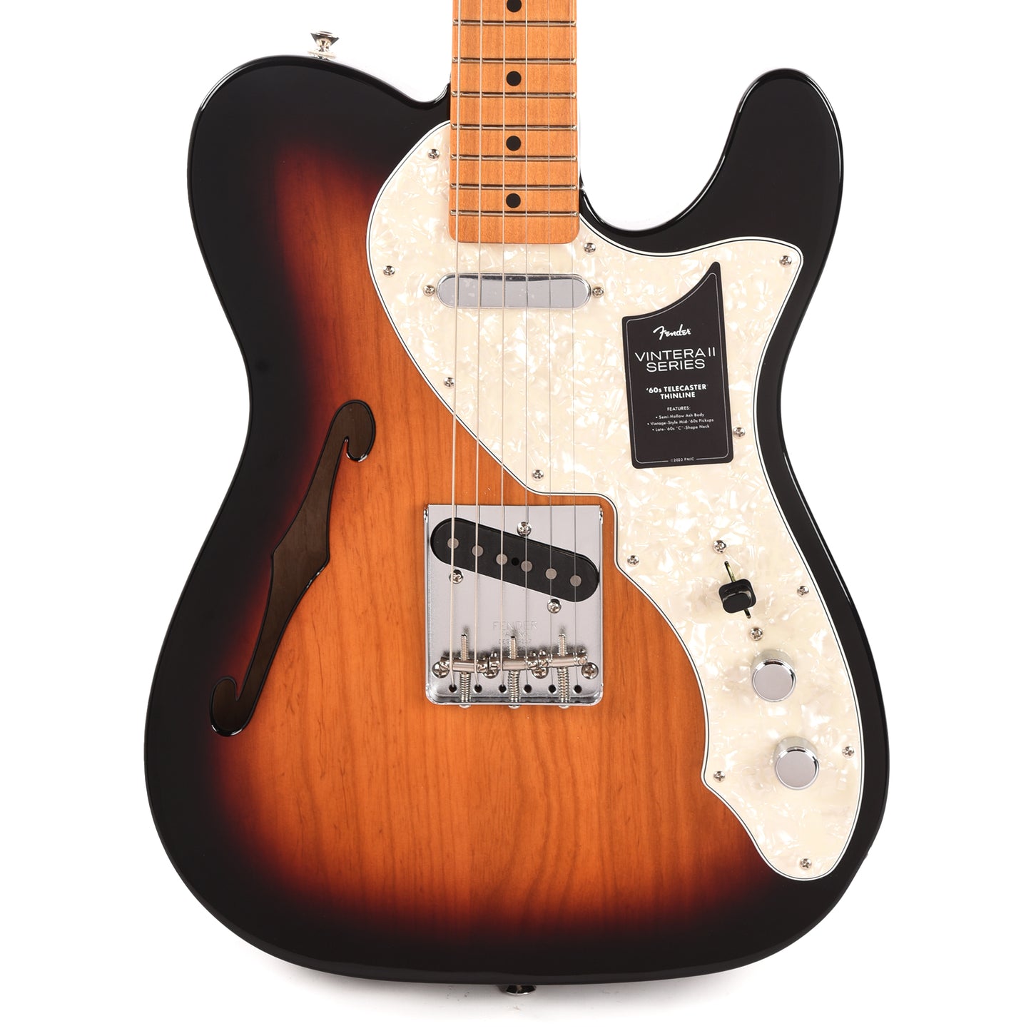 Fender Vintera II 60s Telecaster Thinline 3-Color Sunburst Electric Guitars / Semi-Hollow