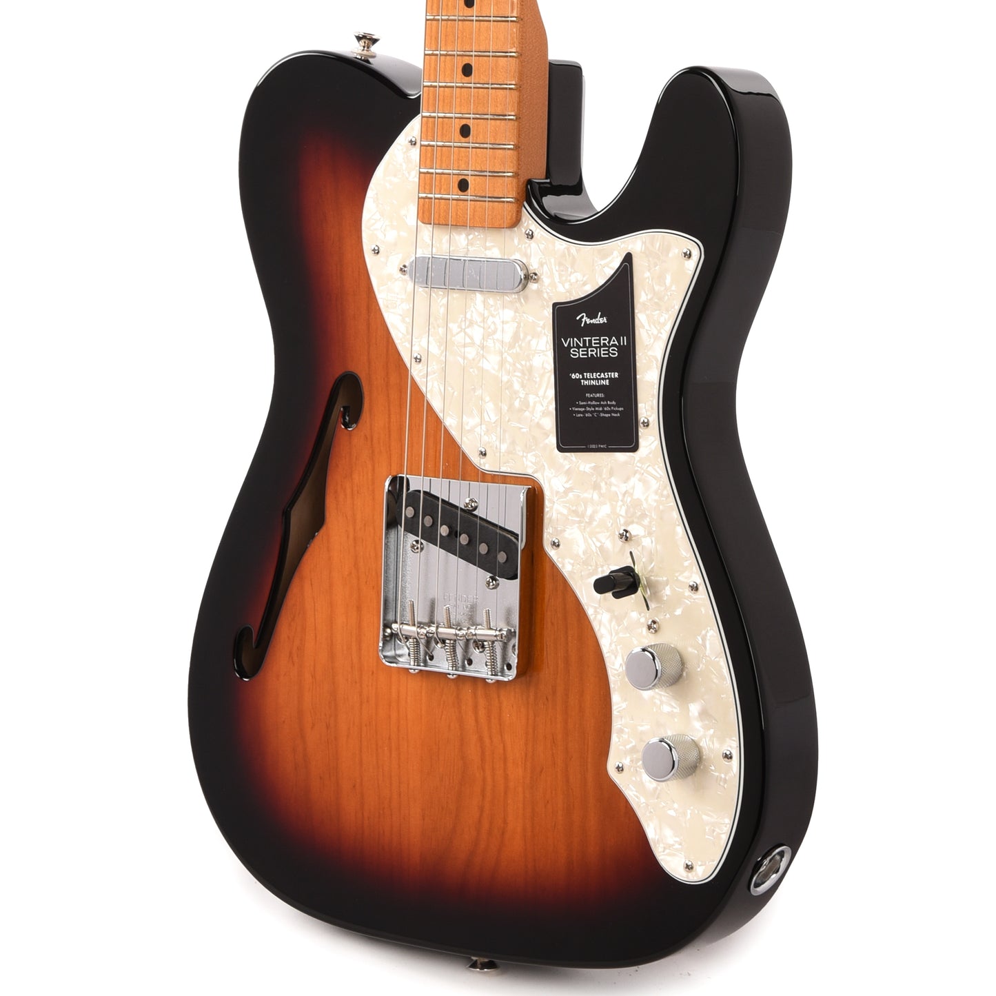 Fender Vintera II 60s Telecaster Thinline 3-Color Sunburst Electric Guitars / Semi-Hollow