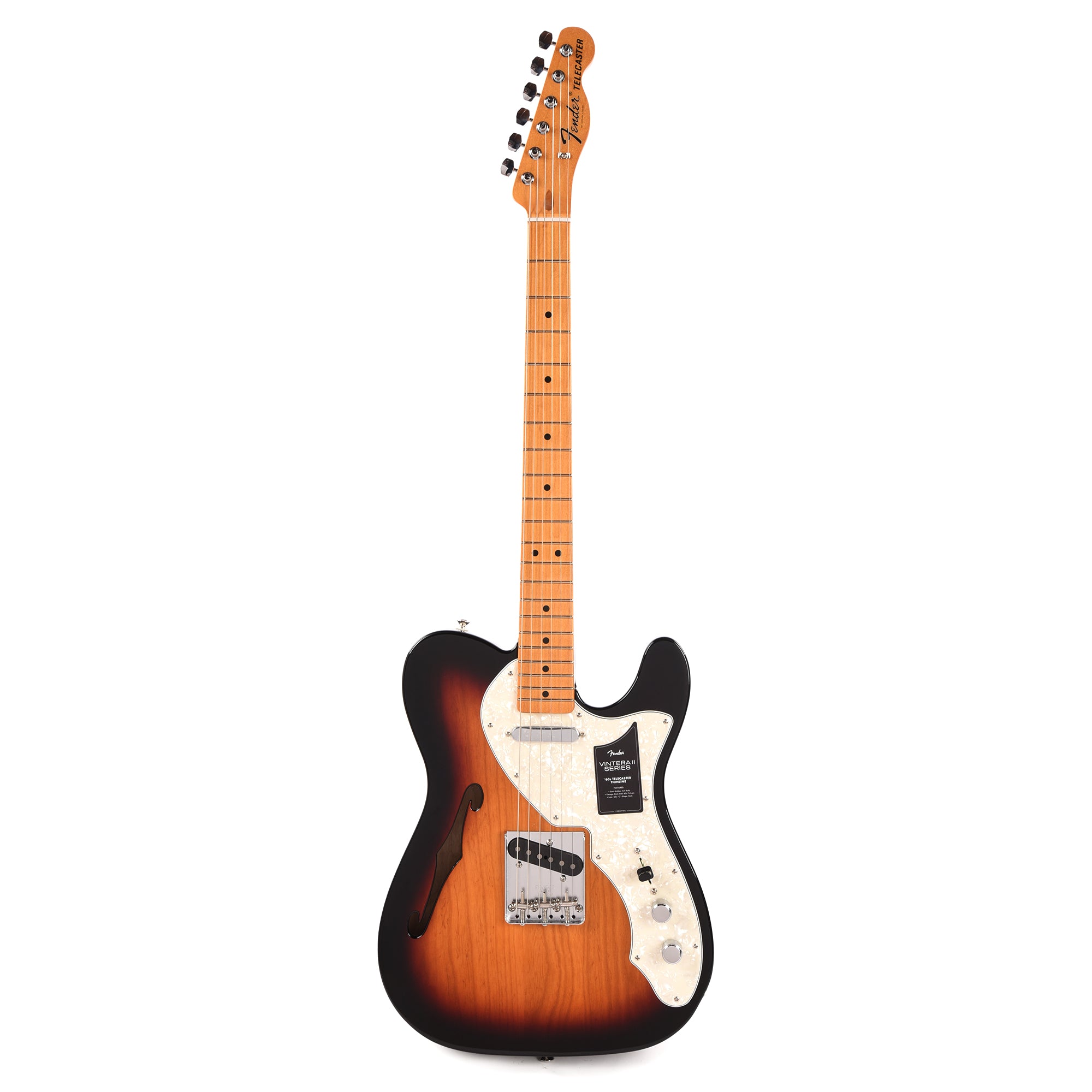 Fender Vintera II 60s Telecaster Thinline 3-Color Sunburst Electric Guitars / Semi-Hollow