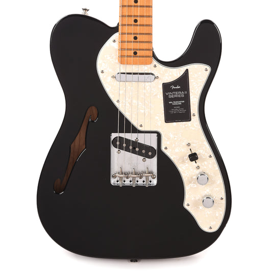 Fender Vintera II 60s Telecaster Thinline Black Electric Guitars / Semi-Hollow
