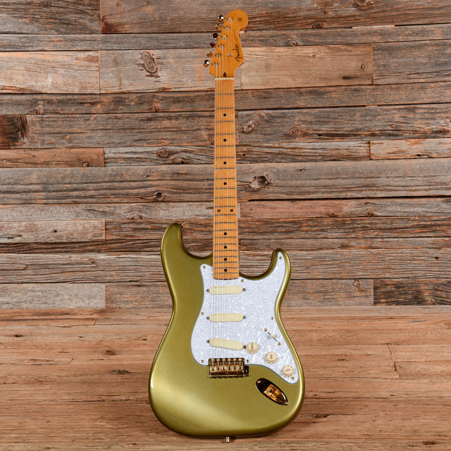 Fender '50s Stratocaster Reissue MIJ HLE Gold Electric Guitars / Solid Body