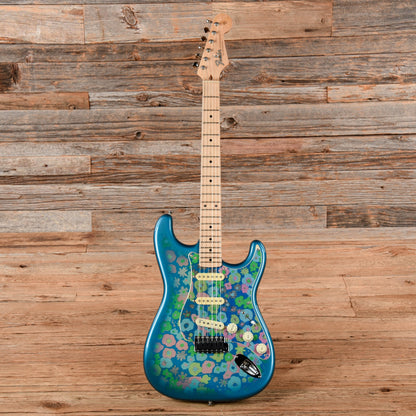 Fender '50s Stratocaster Reissue Neck with Unknown Body Blue Flower 1996 Electric Guitars / Solid Body