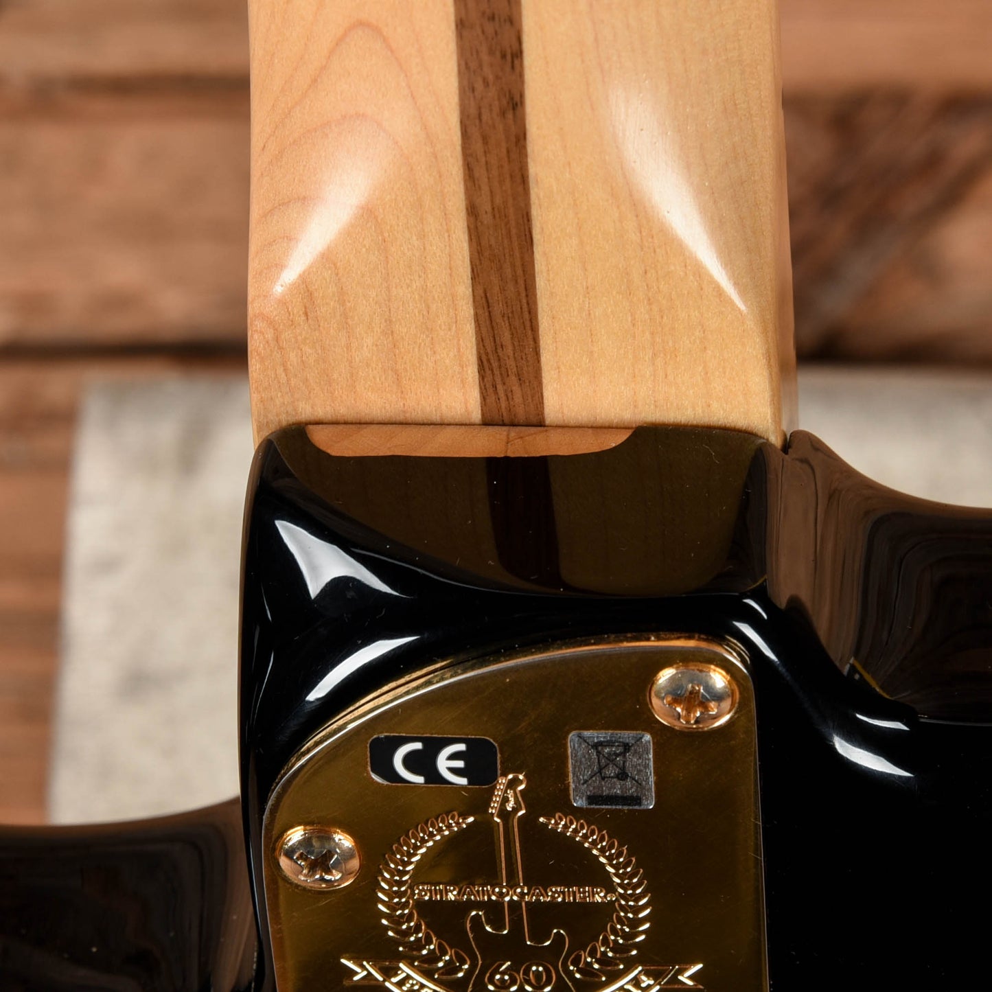 Fender 60th Anniversary Commemorative Stratocaster Neck with Unknown Body Black Electric Guitars / Solid Body