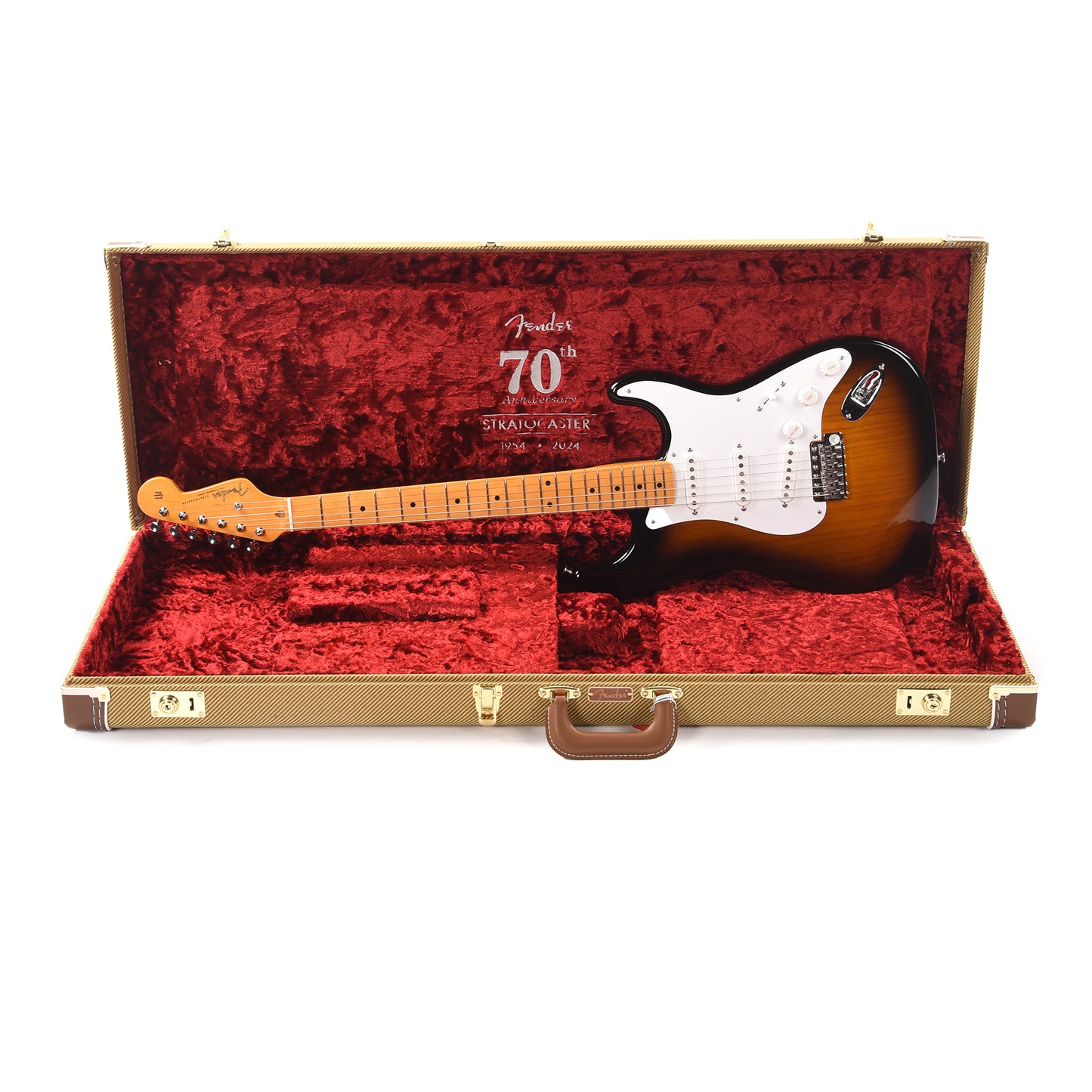 Fender 70th Anniversary American Vintage II 1954 Stratocaster 2-Color Sunburst Electric Guitars / Solid Body