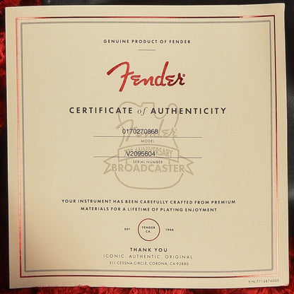 Fender 70th Anniversary Broadcaster Blackguard Blonde 2020 Electric Guitars / Solid Body