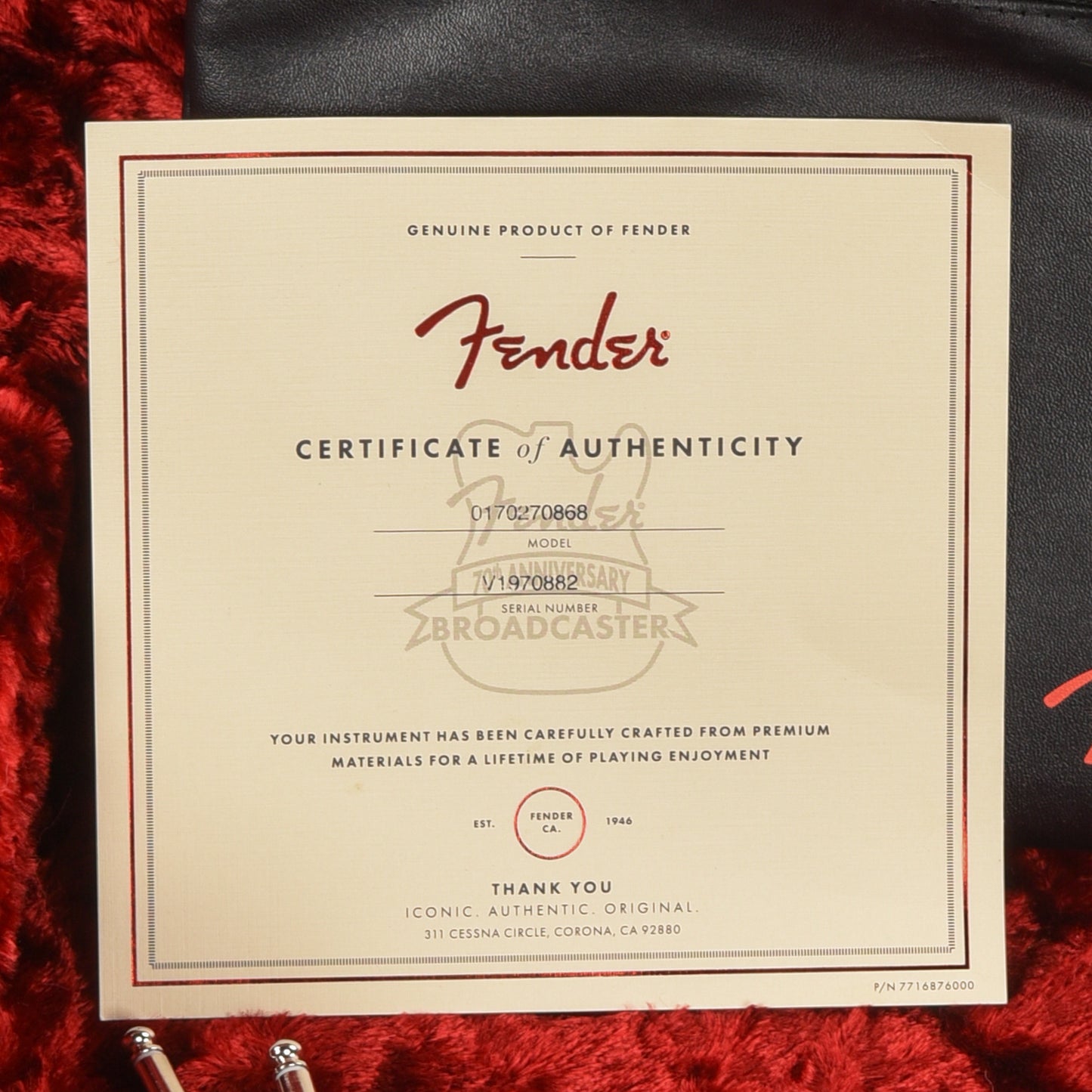 Fender 70th Anniversary Broadcaster Blonde  - Dave Amato of REO Speedwagon Electric Guitars / Solid Body