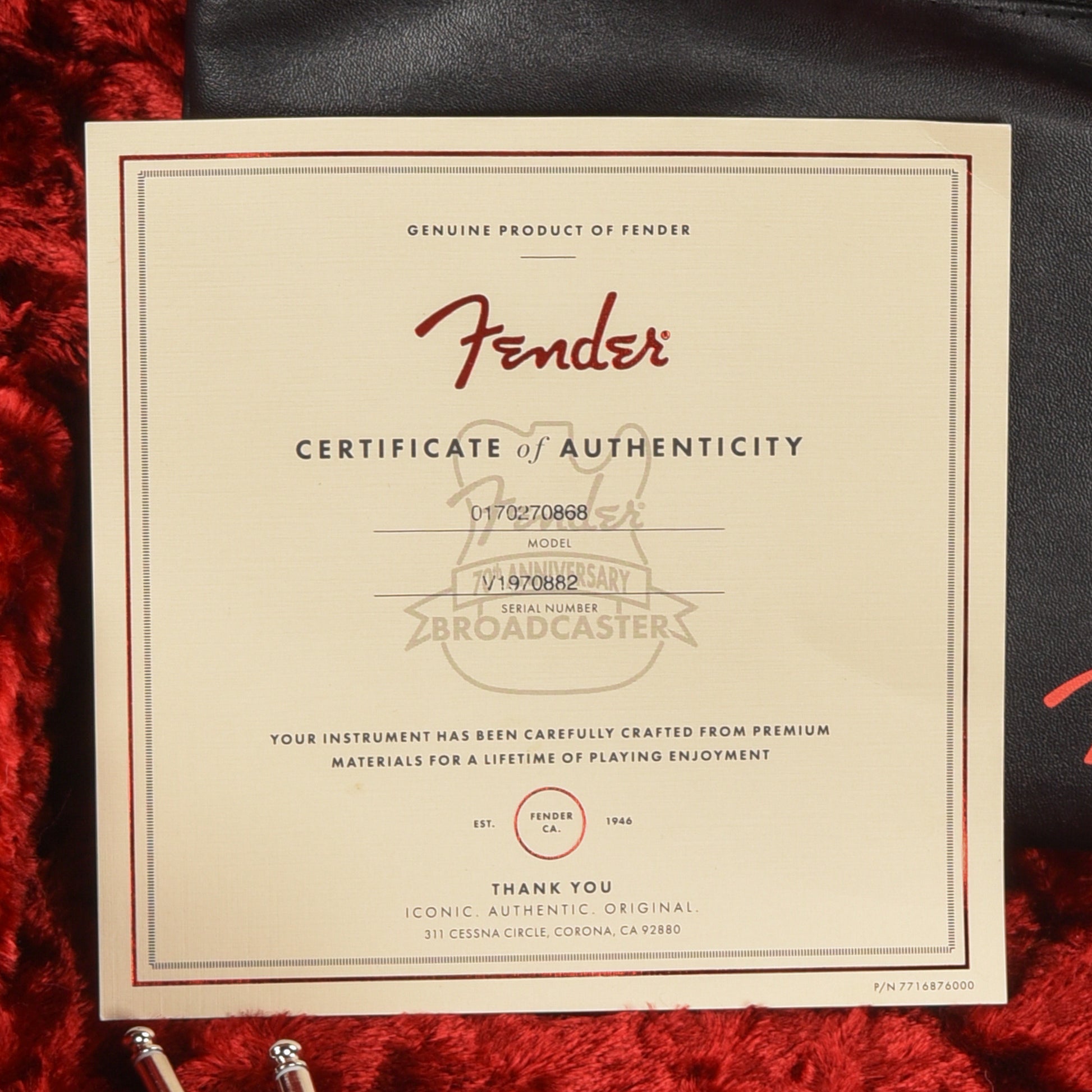 Fender 70th Anniversary Broadcaster Blonde  - Dave Amato of REO Speedwagon Electric Guitars / Solid Body