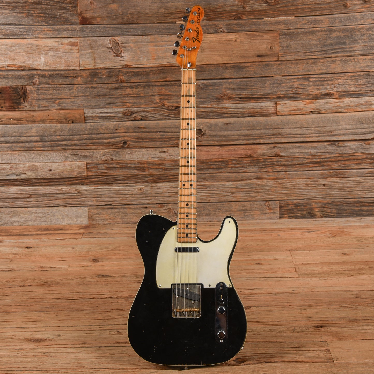 Fender '73 Telecaster Neck on Replacement Body Black Electric Guitars / Solid Body