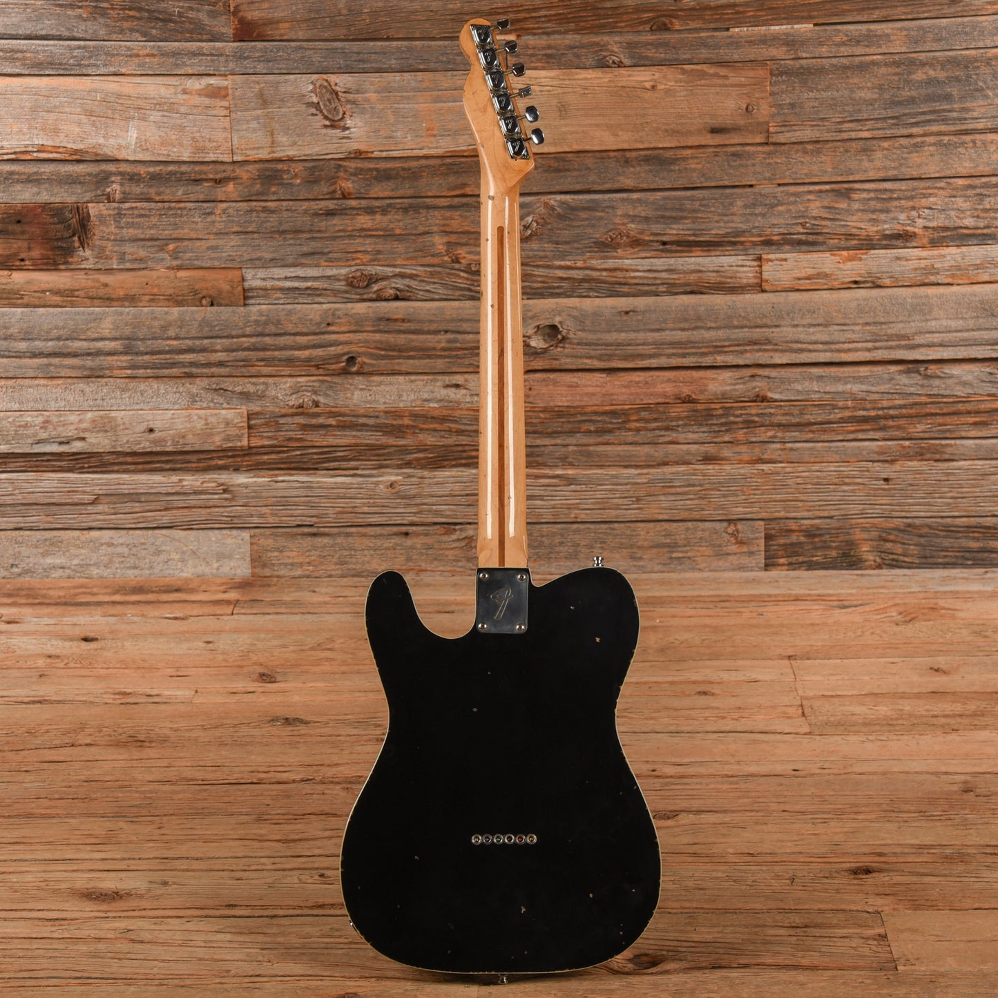 Fender '73 Telecaster Neck on Replacement Body Black Electric Guitars / Solid Body