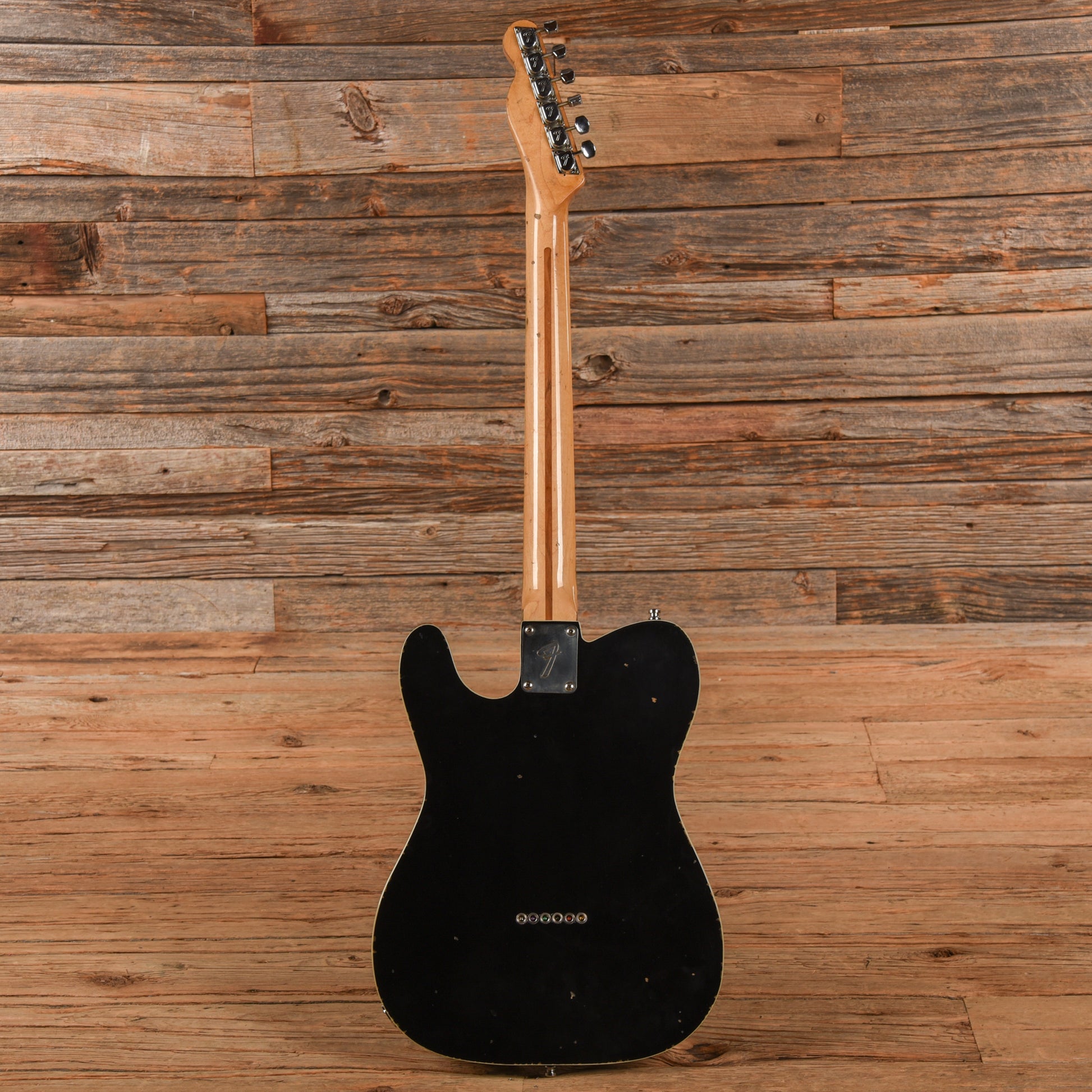 Fender '73 Telecaster Neck on Replacement Body Black Electric Guitars / Solid Body