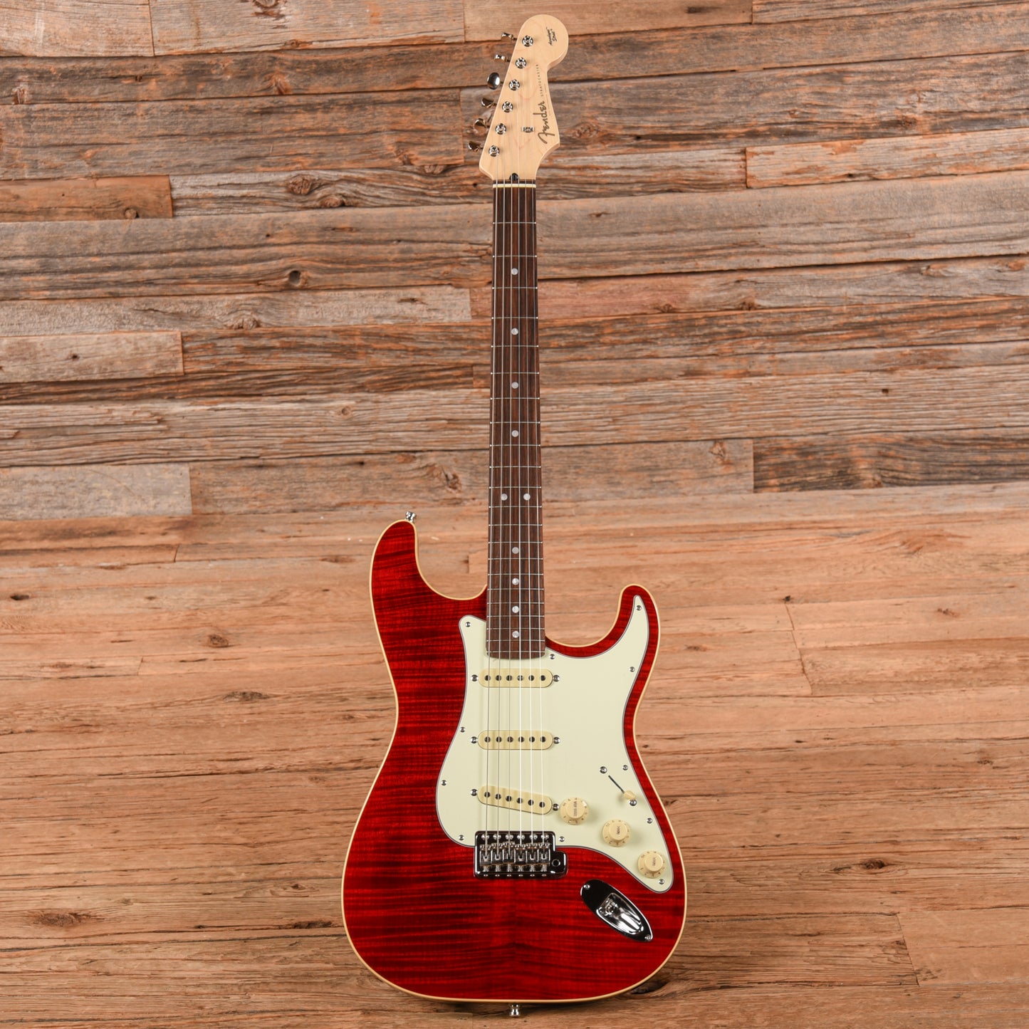 Fender Aerodyne Classic Stratocaster Crimson Red Transparent 2019 Electric Guitars / Solid Body