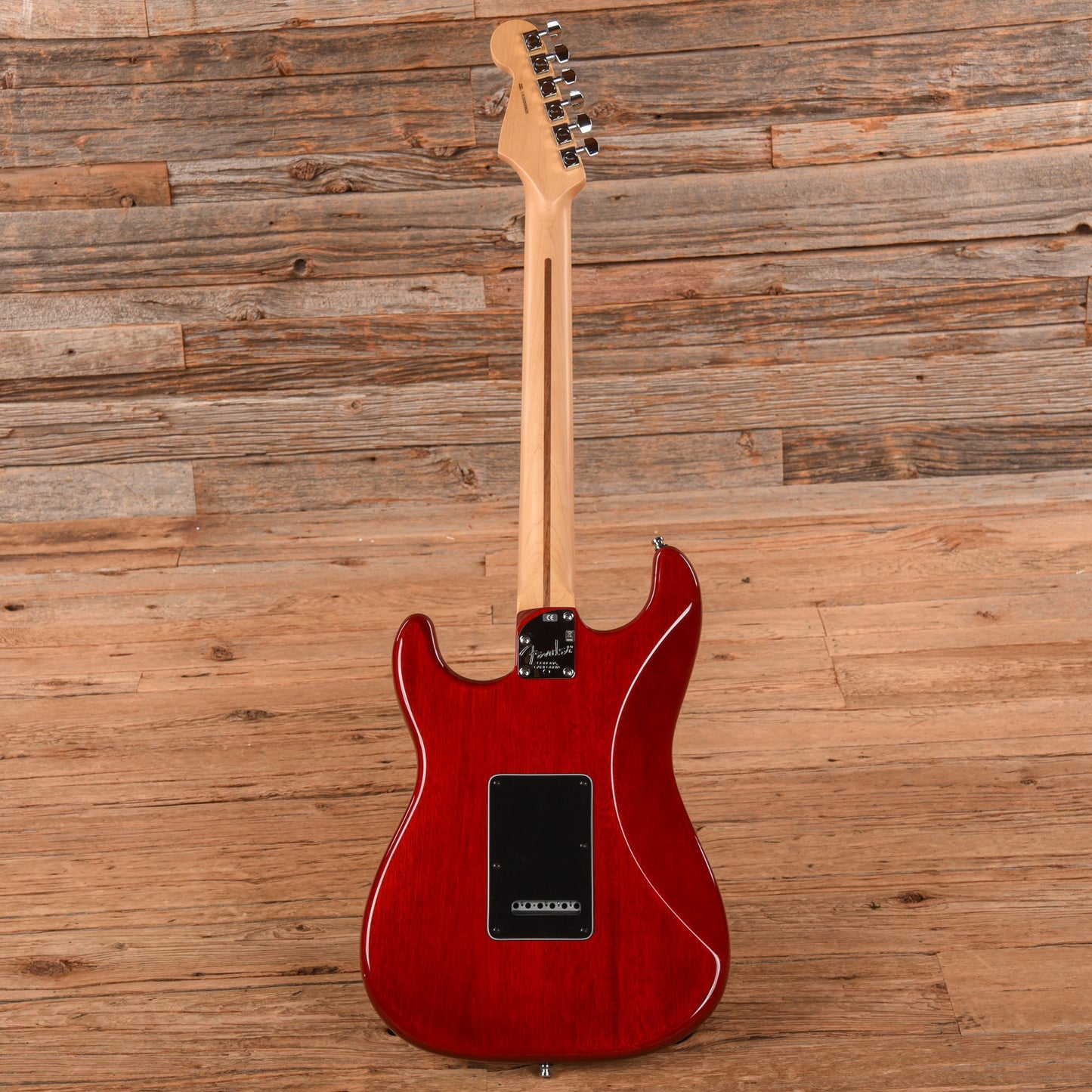 Fender American Channel Bound Stratocaster Neck With Deluxe Stratocaster Body Crimson Red Transparent 2020 Electric Guitars / Solid Body