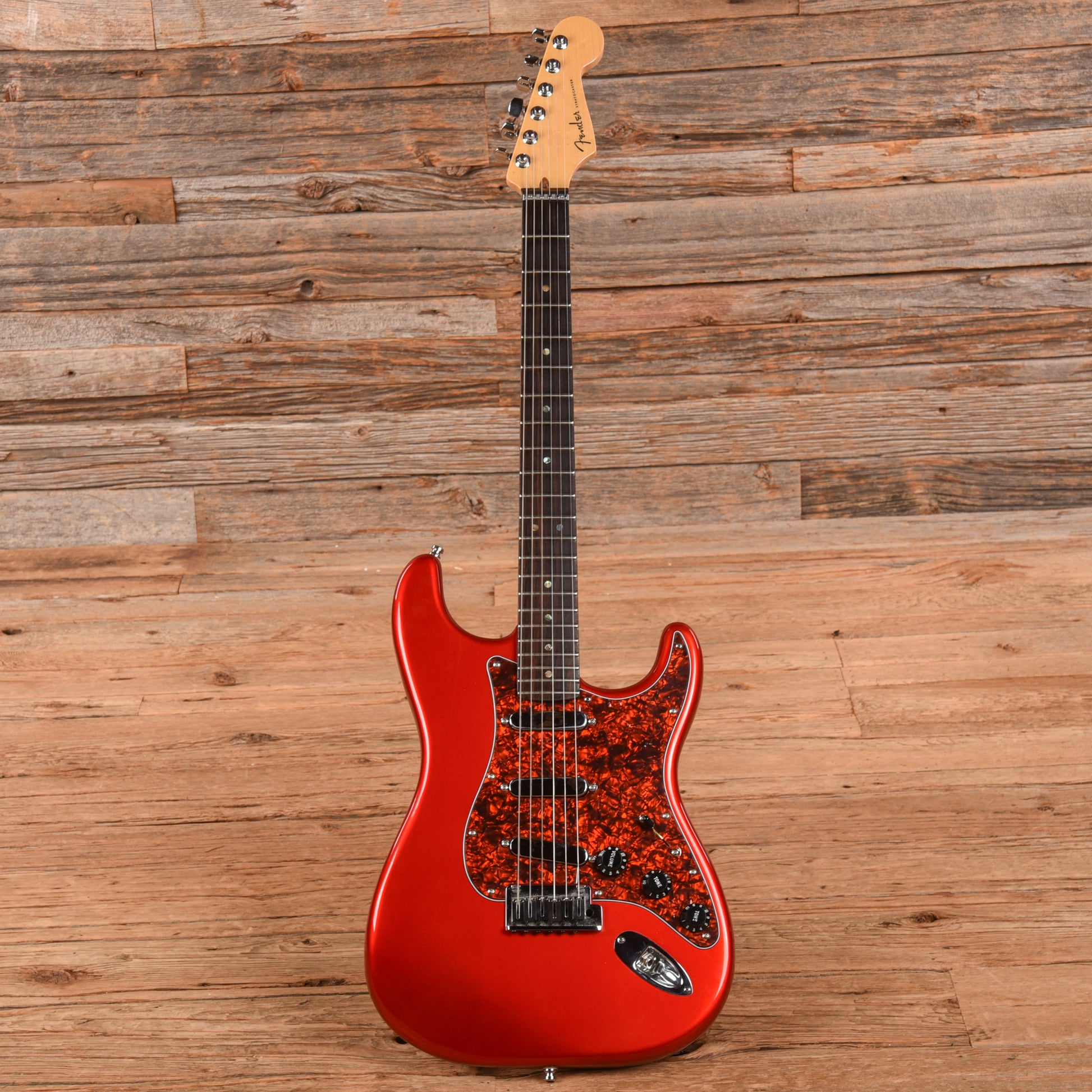 Fender American Deluxe Fat Stratocaster Chrome Red 2002 Electric Guitars / Solid Body