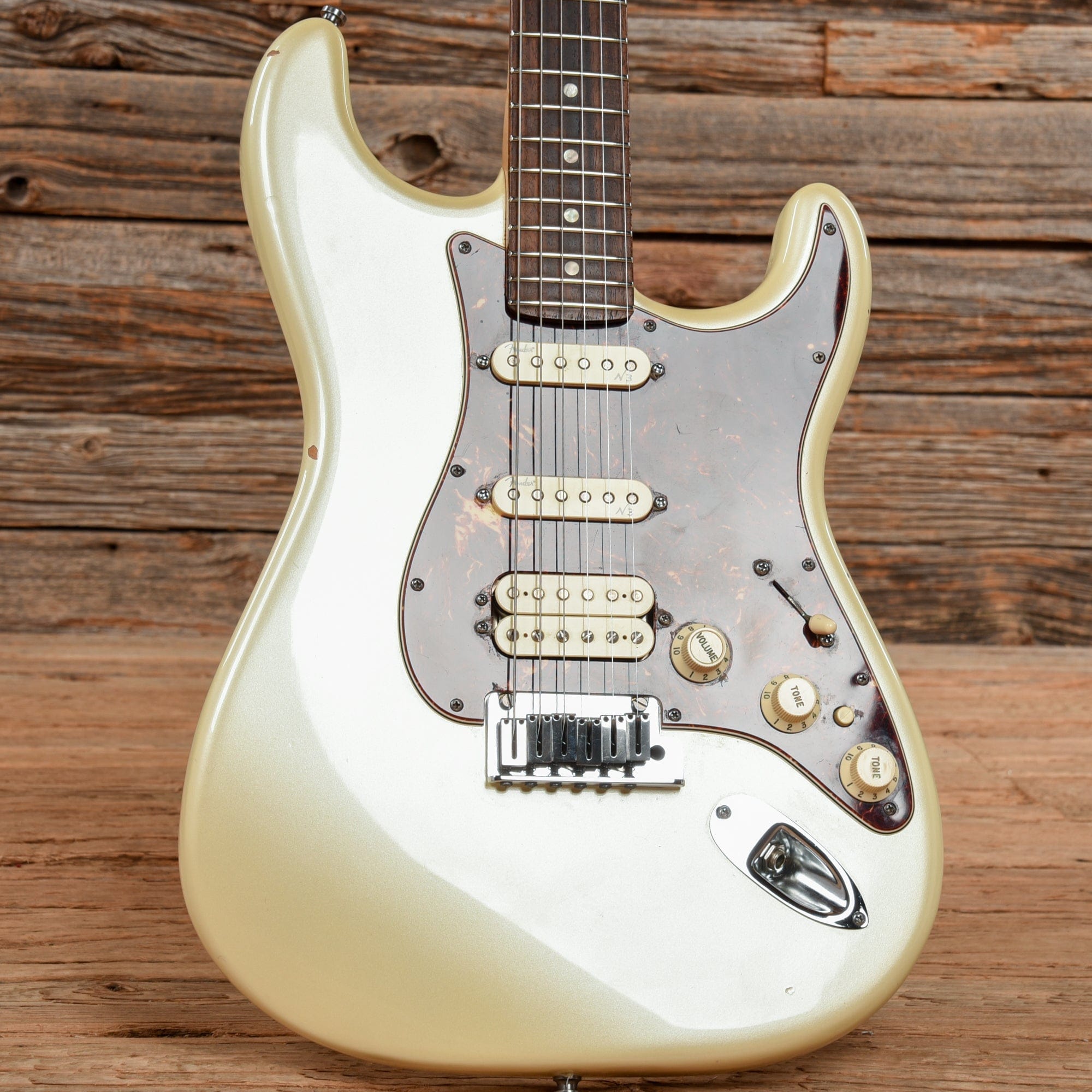 Fender American Deluxe Fat Stratocaster HSS Olympic Pearl 2013 Electric Guitars / Solid Body