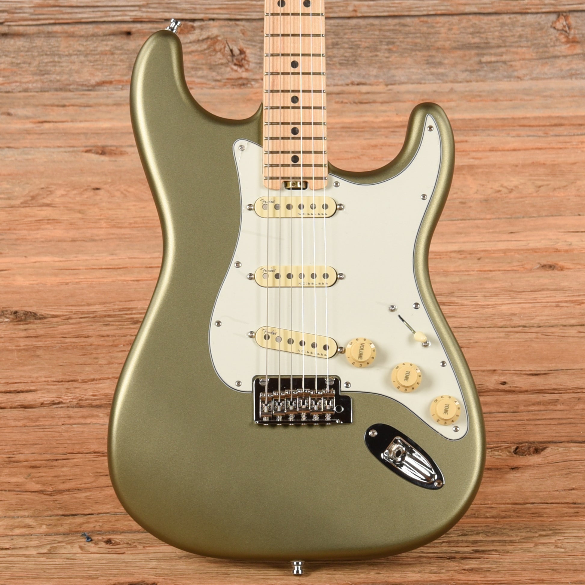 Fender American Elite Stratocaster Satin Jade Pearl Metallic 2019 Electric Guitars / Solid Body