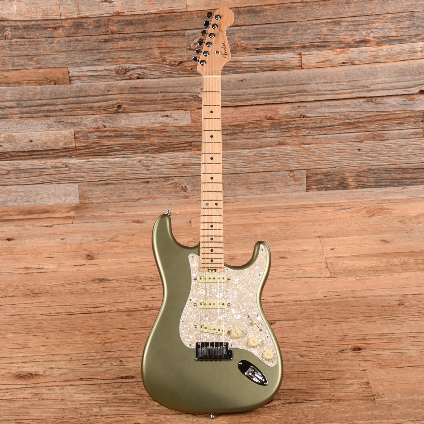 Fender American Elite Stratocaster Satin Jade Pearl Metallic 2019 Electric Guitars / Solid Body