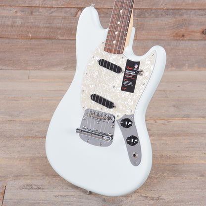 Fender American Performer Mustang Satin Sonic Blue Electric Guitars / Solid Body