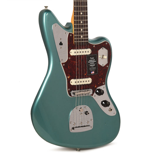 Fender American Professional Classic Jaguar Faded Sherwood Green Metallic Electric Guitars / Solid Body