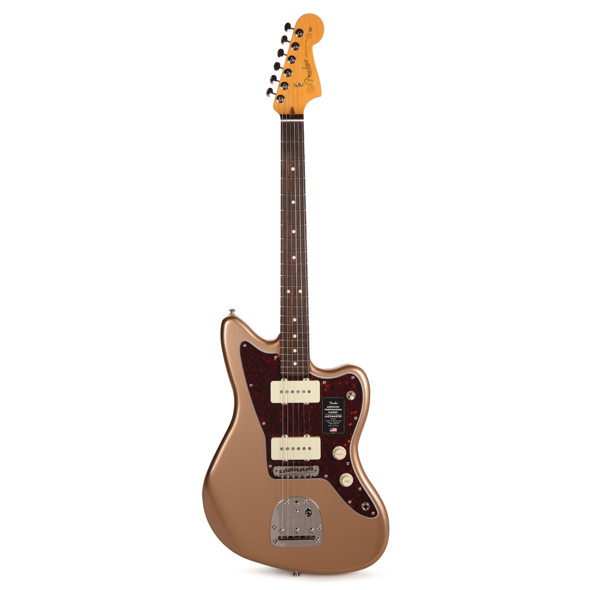 Fender American Professional Classic Jazzmaster Faded Firemist Gold Electric Guitars / Solid Body