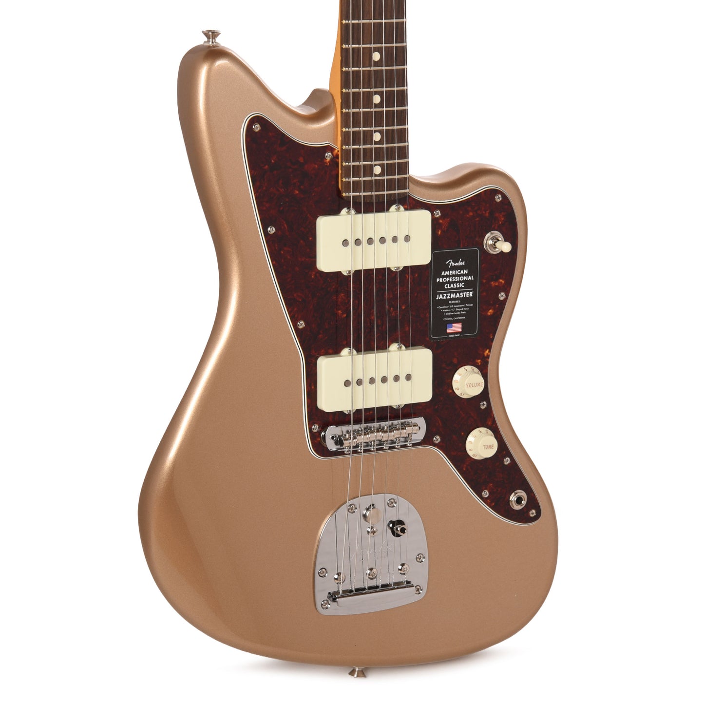 Fender American Professional Classic Jazzmaster Faded Firemist Gold Electric Guitars / Solid Body