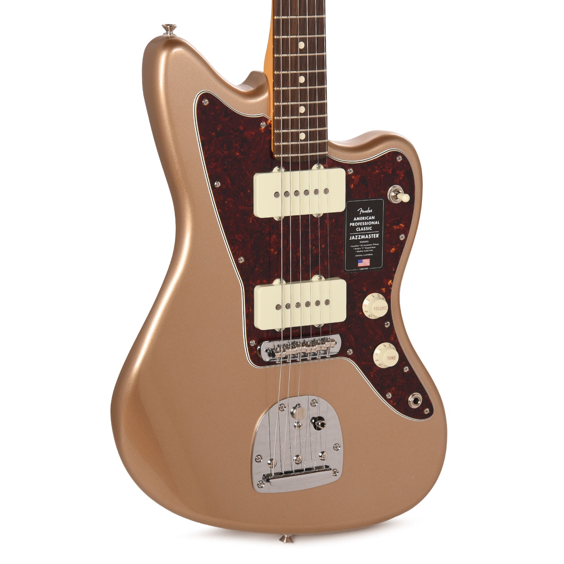 Fender American Professional Classic Jazzmaster Faded Firemist Gold Electric Guitars / Solid Body
