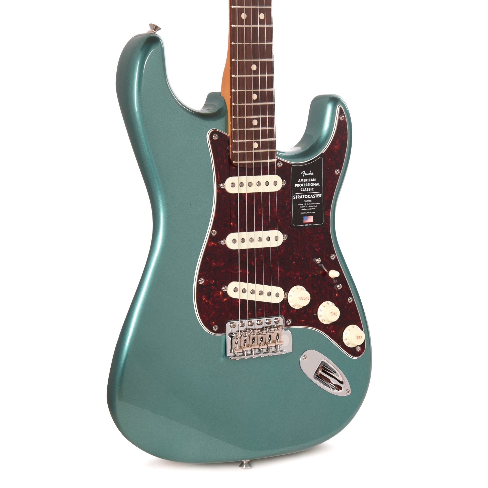 Fender American Professional Classic Stratocaster Faded Sherwood Green Metallic Electric Guitars / Solid Body